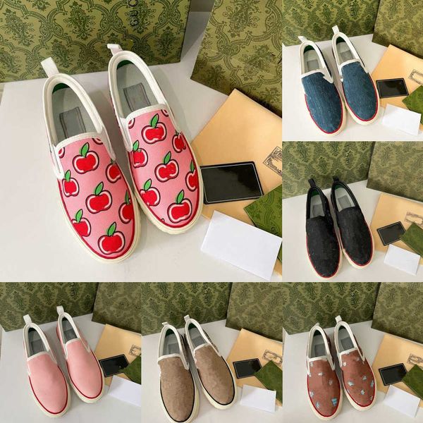 

tennis 1977 canvas casual shoes luxurys designers womens shoe italy green and red web stripe rubber sole stretch cotton low jacquard monogra, Black