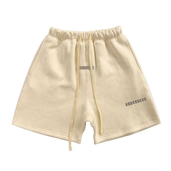 

men's shorts mens ess clothing apparel cotton sports fashion essentials short designer fives piece street style tide knee lengths, White;black
