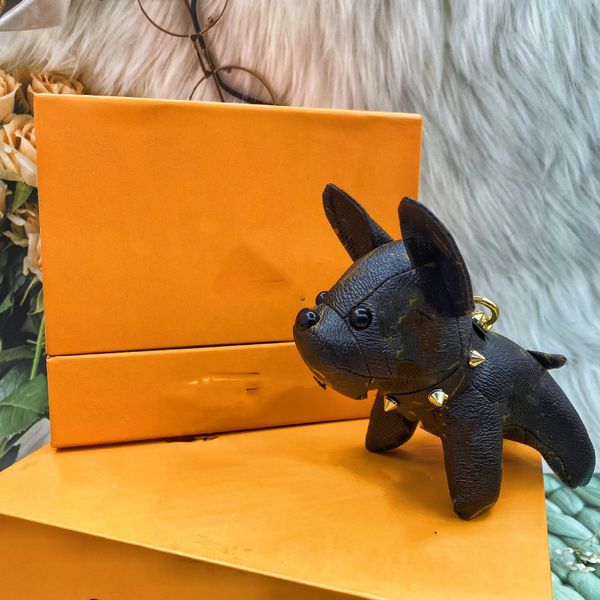 

universal bag pendant, old flower method dog key chain ornament, car leather dog couple bag, exquisite accessories, Silver