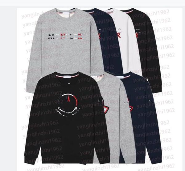 

casual sweater men's embroidered logo designer sportswear brand men's outdoor sports sweater long-sleeved t-shirt, White;black