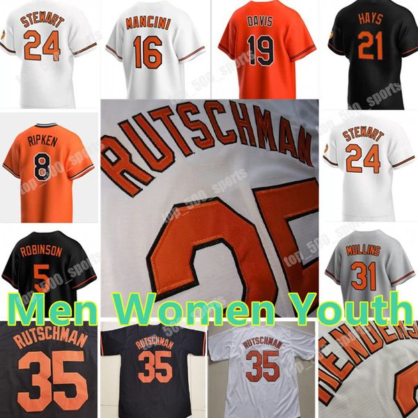 

2023 custom gunnar henderson adley rutschman jersey ryan mountcastle cedric mullins anthony santander cal ripken jorge lopez austin hays men, Blue;black