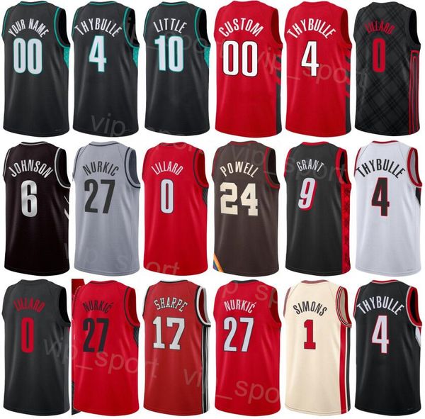 

printed classic basketball justise winslow jersey 26 nassir little 10 keon johnson 6 jabari walker 34 cam reddish 5 shaedon sharpe 17 kevin, Black;red