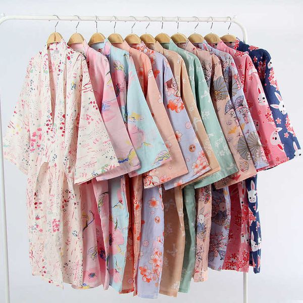 

nightgown summer thin cotton gauze nightgown lovers japanese men's kimono bathrobe pajamas cardigan long sweat steaming suit