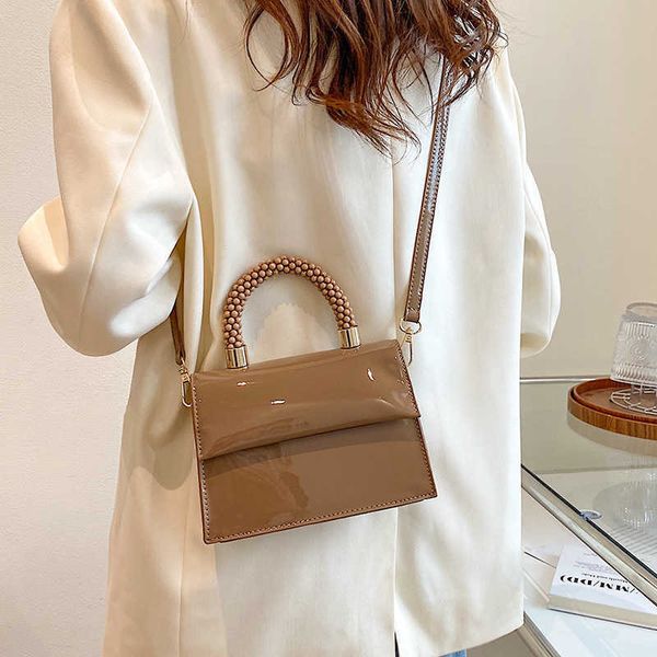 

solid color pu trend personalized daily commuting bag simple women's sling single shoulder bag messenger portable purse outlet