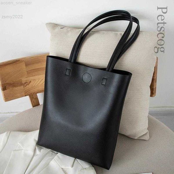 

petscog women's tote soft pu leather hasp shopping bag shoulder bag fashion casual ladies handbags 2022