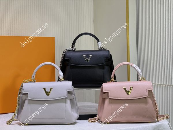 

tz designer bags classic lockme mini handbags grain cow leather fashion trend elegant woven chain shoulder strap shoulder crossbody bag lady