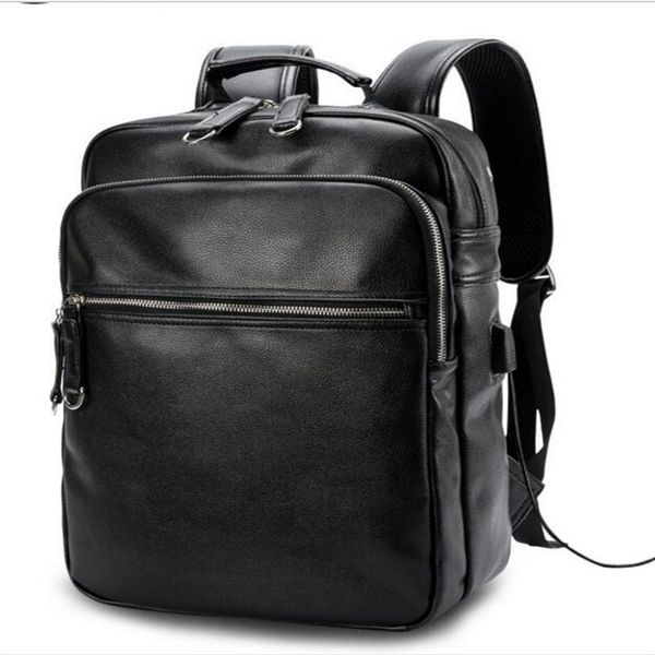 

leather men women backpack grid backpacks bag man school bags purse travel briefcase165y