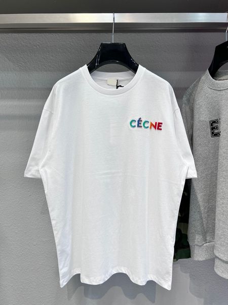 

men's t-shirts round neck embroidered and printed polar style summer wear with street pure cotton tq, White;black