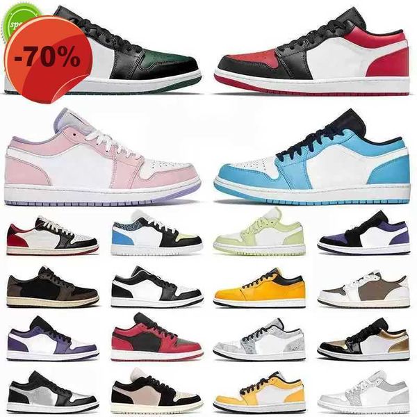 

sandals low 1 basketball shoes 1s unc reverse bred mens sports trainers royal toe laser ge university blue black light smoke grey women snea