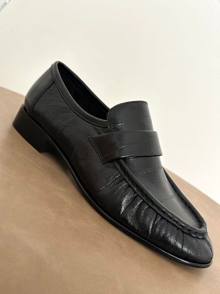 

2023 lady's fashion dress flat shoes girls casual office working flats women summer dinner club soft leather round toe shoe size 35-40, Black