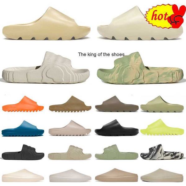 

mens slides slippers luxury designer sandals bone desert sand enflame orange resslipper, Black