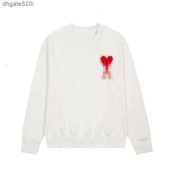 

hoodie male and female designers amis paris hooded highs quality sweater embroidered red love winter round neck jumper couple sweatshirtso4t, Black