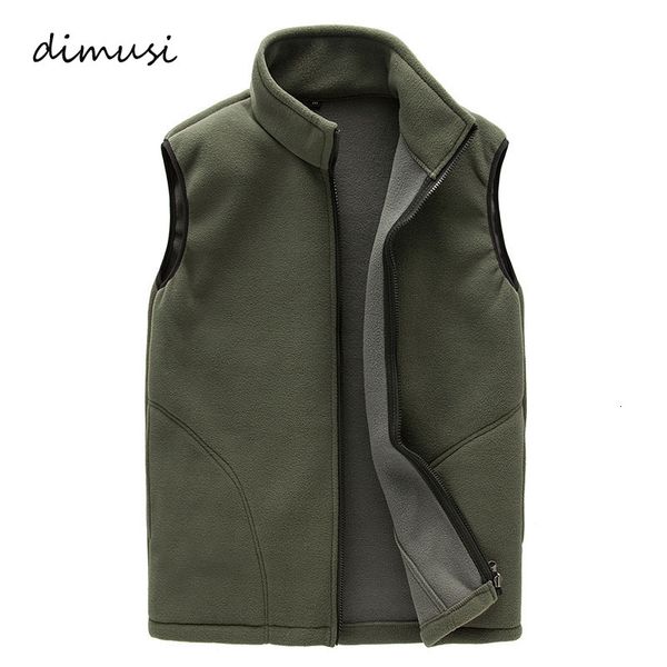 

men's vests dimusi men winter fleece vest male thick warm waistcoat outwear casual thermal soft vests mens windproof sleeveless jacket, Black;white