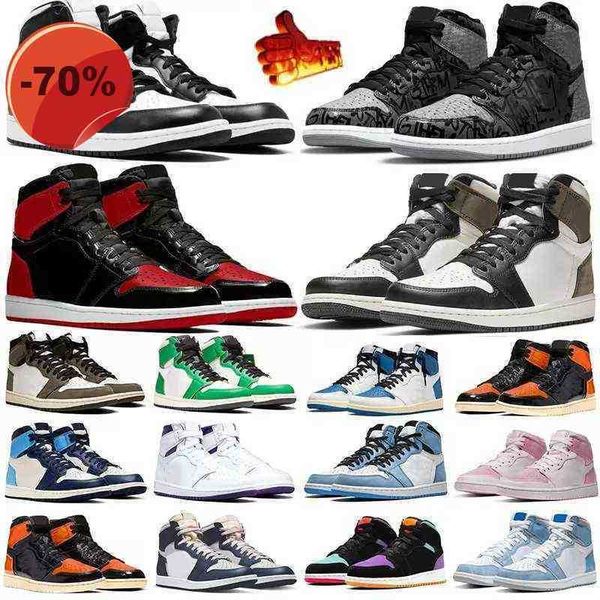 

sandals og 1s basketball shoes 1 men women sneakers black white bred university blue dark mocha obsidian outdoor mens womens sports trainers