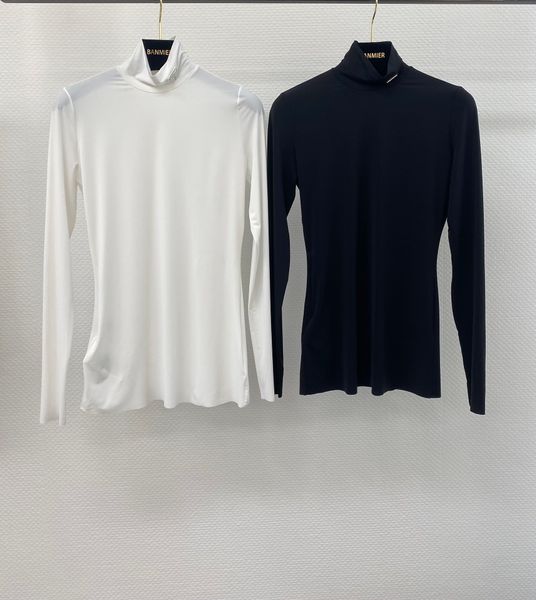 

women's t-shirt woman blouses shirts designer hoodie womens yoga shirt high necks long sleeves s-l prad t shirt tee, White