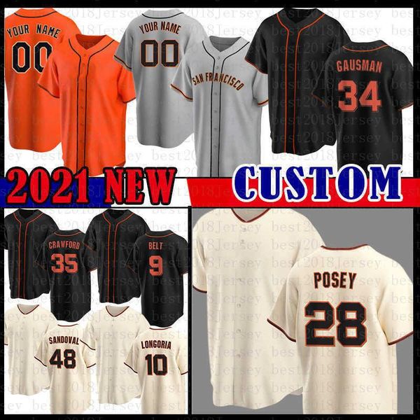 

new baseball jersey 28 buster posey 22 will clark 34 kevin gausman 40 madison bumgarner 35 brandon crawford 9 brandon belt 48 pablo sandoval, Blue;black