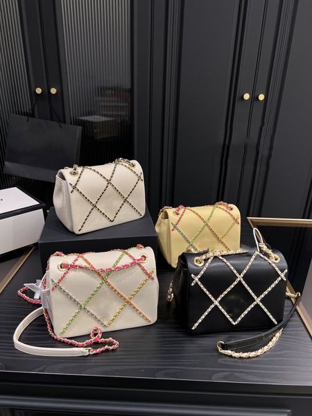 

designer classic flap bags genuine leather handbags metal chain rhombus chain crossbody bag s shoulder bag
