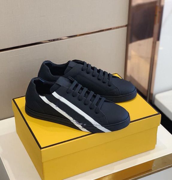 

casual shoes low-print side stripe sneakers comfort men white black leather nappa trainers party wedding men's walking eu38-46.origianl