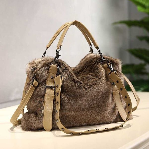 

fashion design women shoulder bags large women's wool autumn winter versatile hand single shoulder messenger bag ladies bag 56%off disc