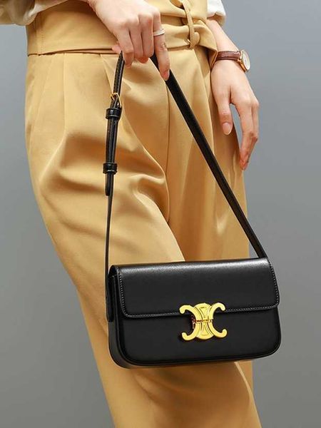 

women's one shoulder portable underarm buckle small square bag one-shoulder simple messenger handbag purse