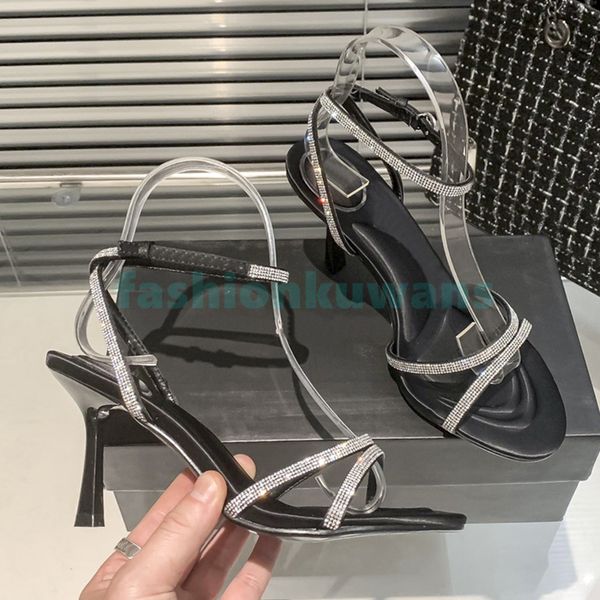 

lady luxury high heeled sandals fashion black stiletto heels sandal outdoor casual boots women dress shoes size 34-39
