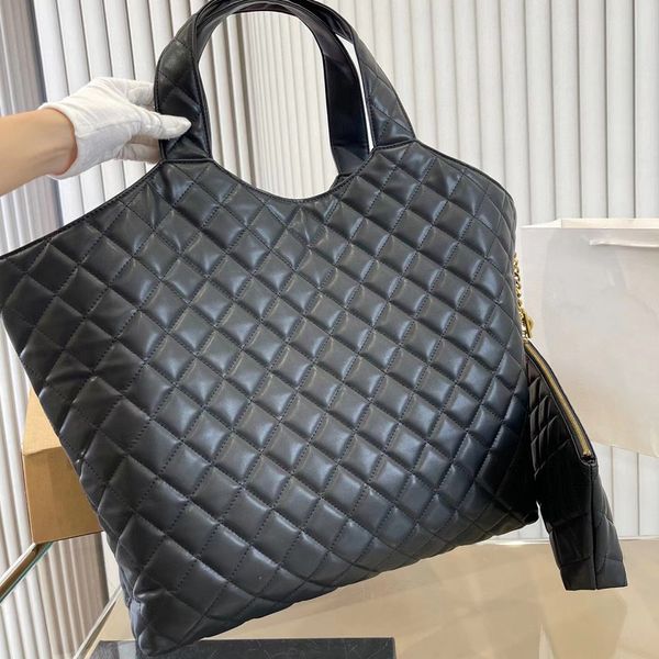 

fashion handbag maxi women totes bag solid metal logo shopping shoulder bag