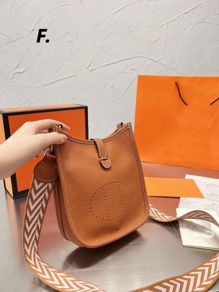 

2023 h-brand 19*20cm cowhide leather women evely-ne bag luxury designer purse womens messenger handbags