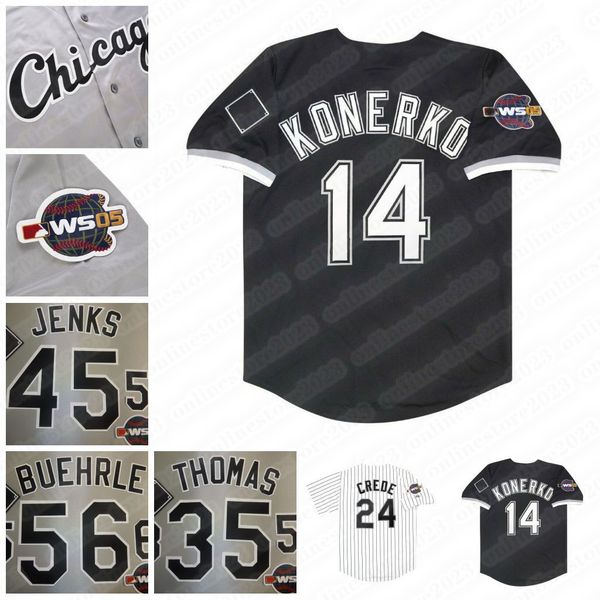 

56 mark buehrle chicagowhite 2005 world baseball jerseysox paul konerko frank thomas eloy jimenez craig kimbrel luis robert jose abreu jerse, Blue;black