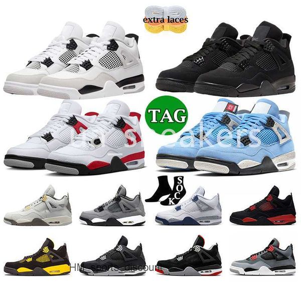 

jordens 4 4s jumpman mens basketball shoes university blue military black cat red cement pn dust cactus jack men women trainer outdoor