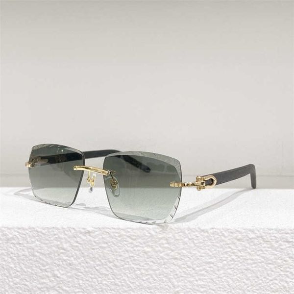 

49%off discount luxury sunglasses women new men's women's box wooden leg fashion frameless sunglasses fashion sun glasses ladies u, White;black