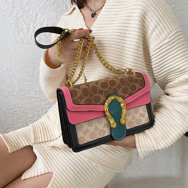 

women's women's simple fashion print one shoulder crossbody chain red texture bag 50%off black white purses handbag one-shoulder h