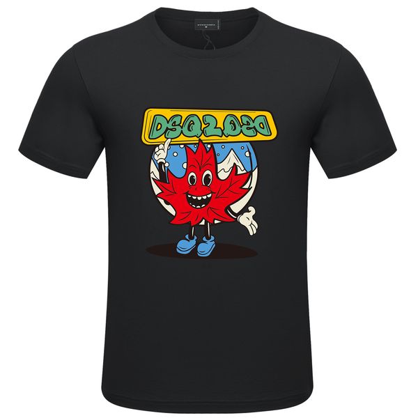 

dsq2 new t shirt cotton short-sleeved fashion short t-shirt couple models men and women cotton printed short luxury tshirt, White;black