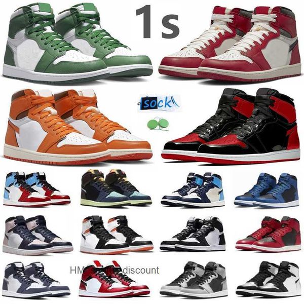 

1 1s mens basketball shoes sneaker lost found gorge green yellow toe starfish bred patent dark mocha grey fog denim newstalgia toe men women