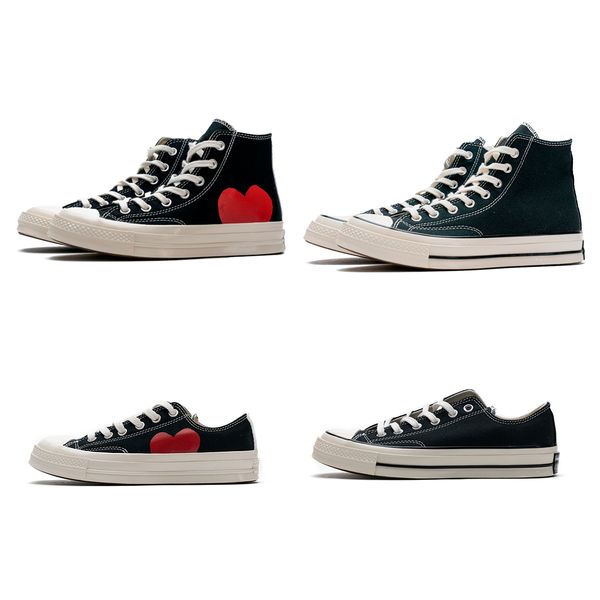 

lin 1970 canvas shoes casual shoes star sneakers big eyes red heart shaped low high canvas shoes platform co-branded sneakers men women size