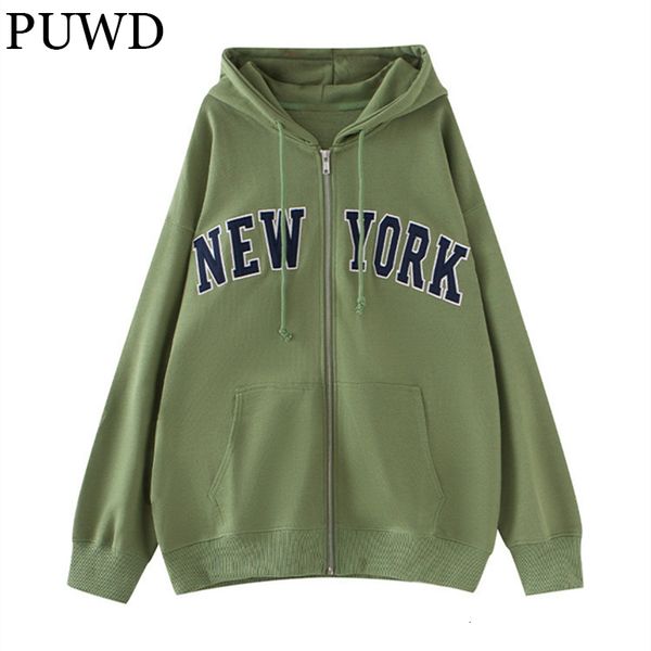 

women s hoodies sweatshirts puwd cute girls embroidery oversize cotton autumn fashion ladies loose streetwear hoodie vintage women chic 230, Black