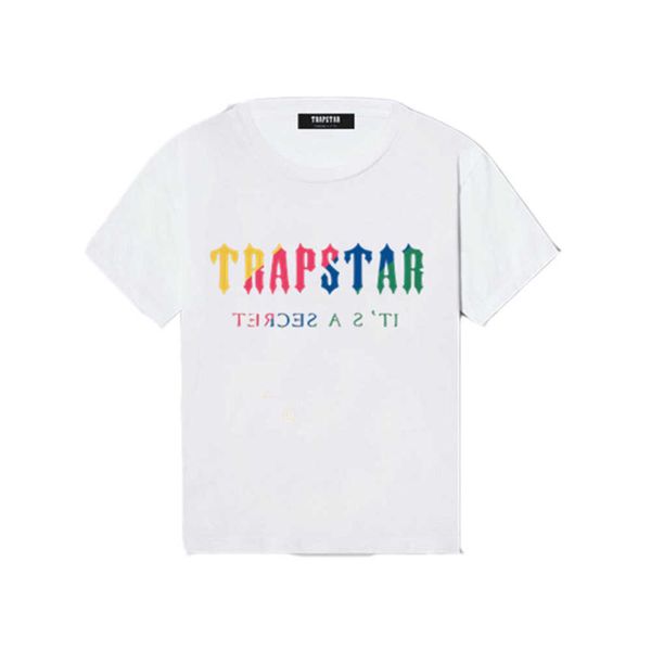 

trapstar secret casual t-shirt men summer o-neck short sleeve breathable personality style version streetwear soft cotton brand cqnn, White;black