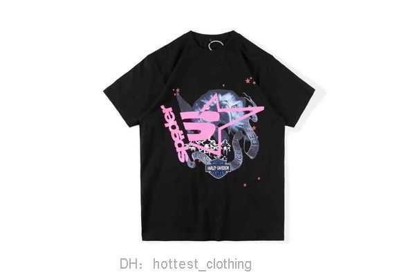 

555 designer hip hop kanyes style sp5der t shirt spider jumper european and american young singers short sleeve tshirts fashion sport 6 h7eg, White;black