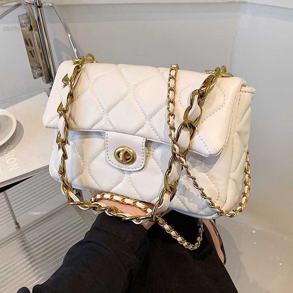 

sewing thread pu leather shoulder bags for women 2022 fashion style office ladies solid color envelope bag with chains