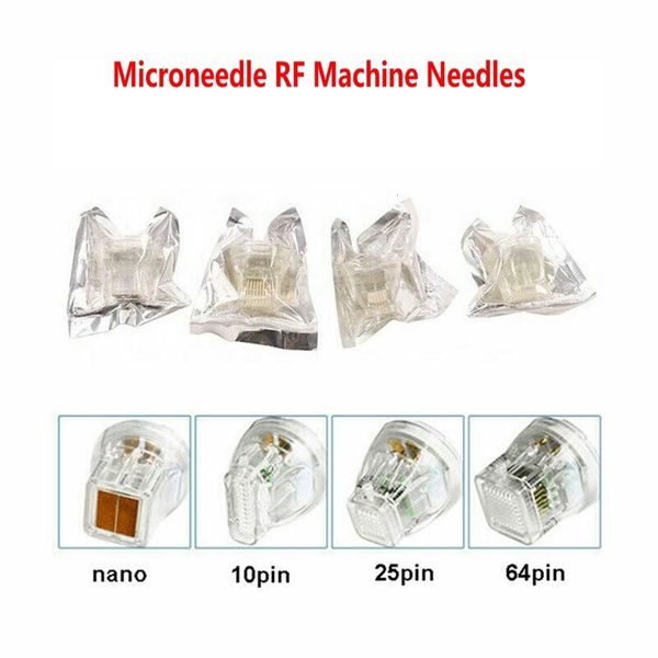 

face massager 10pcs 10 needles 25 pins 64 nano fractional micro needle rf skin beauty machine needles microneedle rf machine 230217