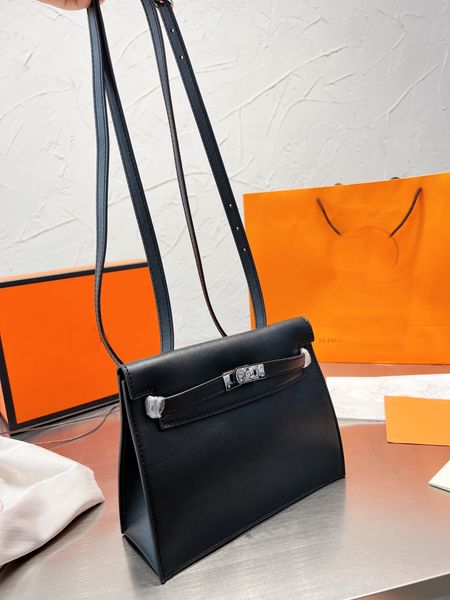 

2023 h-brand 22cm smooth surface leather danse bag fashion handbags classic crossbody clutch pretty gift designers bags