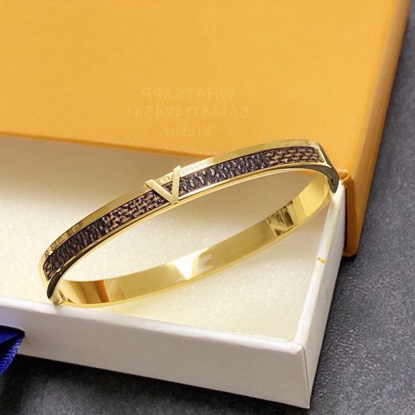 

lw bangle bracelets for women designer luxury gold plated 18k 925 silver t0p quality highest counter quality will not fade premium gifts 028, Black