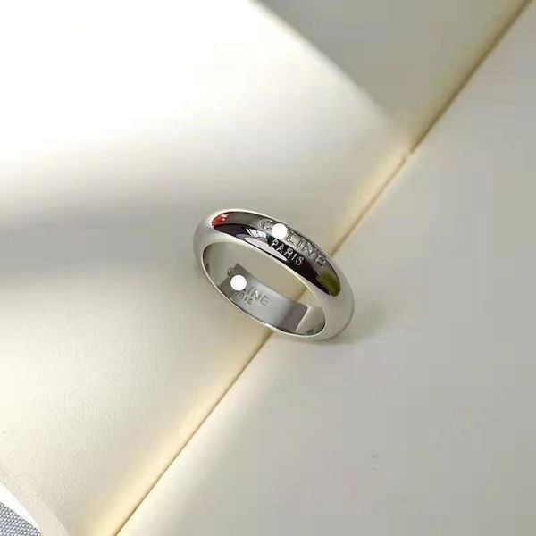 

2023 new plain ring ring senior feeling cool style simple and versatile couple ring for women, Silver