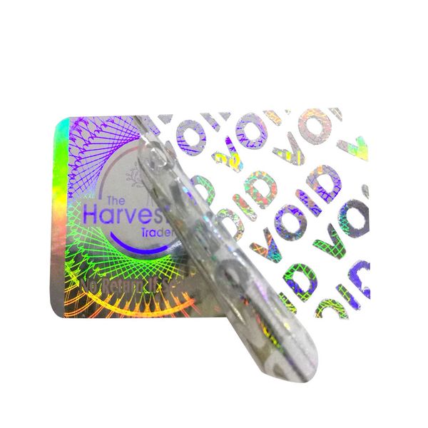 

custom tamper evident 3d void hologram label sticker