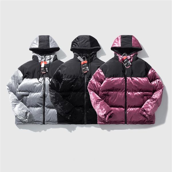 

2020 new winter mens down jacket fashion trend jacket cotton-padded jacket couple thick warm men and women short318v, Black
