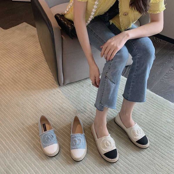 

shoes fisherman's shoes women's thick soles summer net red flat bottomed canvas loafer shoes linen straw woven shoes, Black
