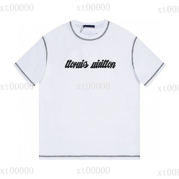 

23ss designer letter printed t shirts tee sweatshirt fashion high street short sleeves summer casual t-shirt breathable men women crew neck, Black;brown