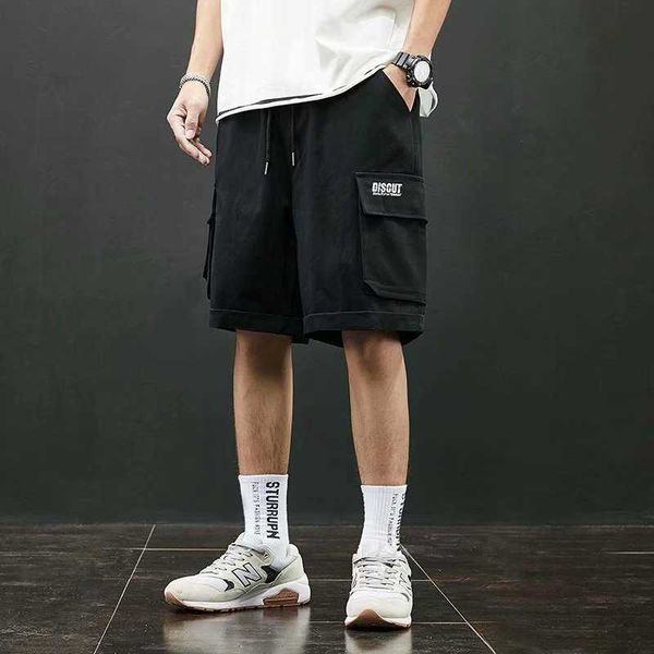 

men's shorts korean fashion casual shorts for men comfortable sweatshorts running hip hop loose clothing male military green tactical s, White;black