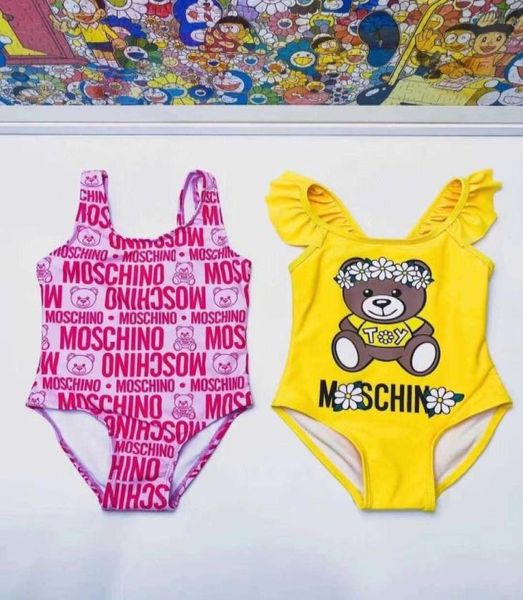 

new children039s printed bear one piece girls039 swimsuit016500202