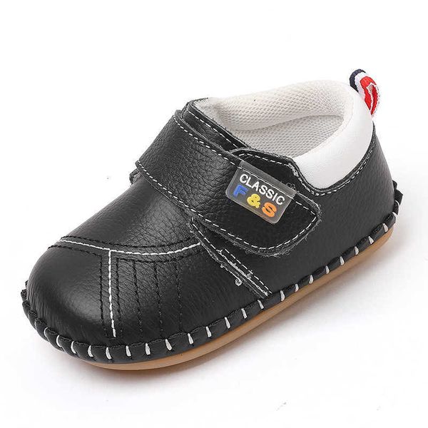 

new spring and autumn 3-6-12 1hs soft soled toddler shoes for boys and girls 0-1 years old cow leather soft soled infants can't lose 2, Black