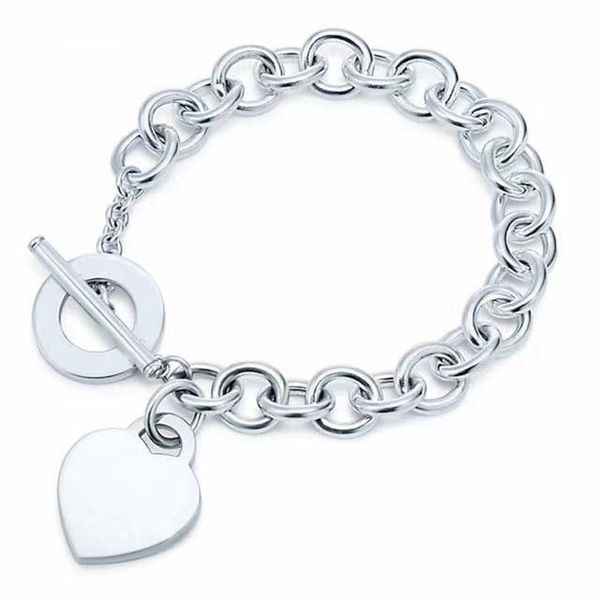 

sterling silver lovetrunk series one-arrow heart piercing love pendant bracelet, Black